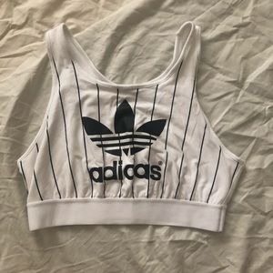 Adidas trefoil stripe bralette sports bra